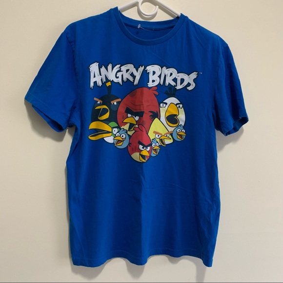 Angry Birds Graphic Minimalist Cartoon Characters 100% Cotton Fun Tee shirt - Picture 9 of 9